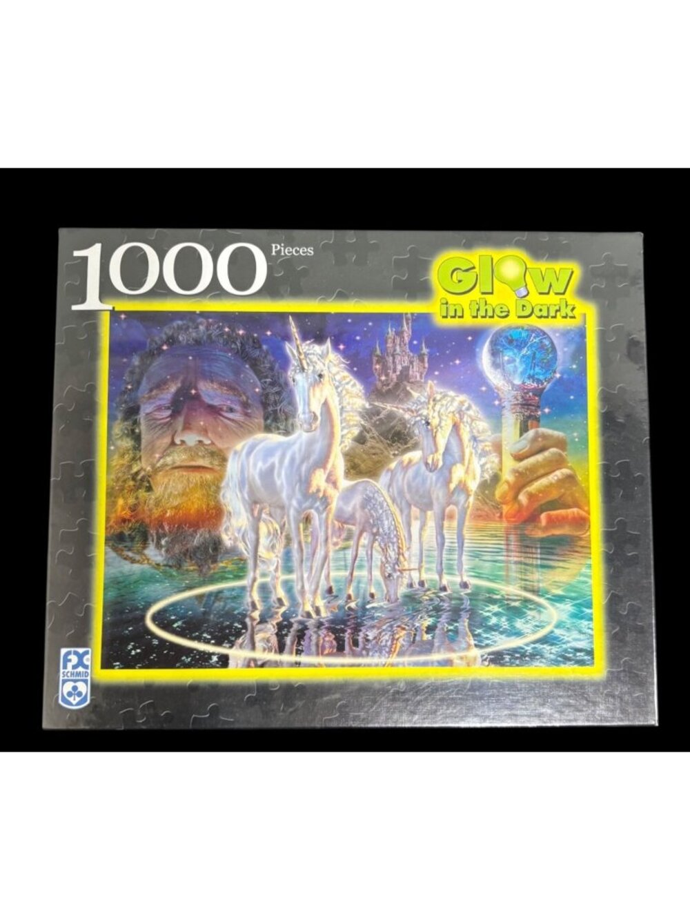 NEW | Unicorn Wizard Glow-In-The-Dark 1000-Piece Puzzle FX Schmid 27 x 20 | NEW